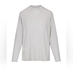 SKIMS Boyfriend Long Sleeve T-shirt Light Heather Grey XL